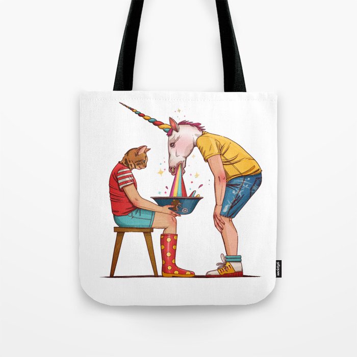 Unicorn and the cat Tote Bag