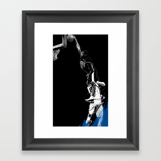 Vince Carter Olympic Dunk Framed Art Print