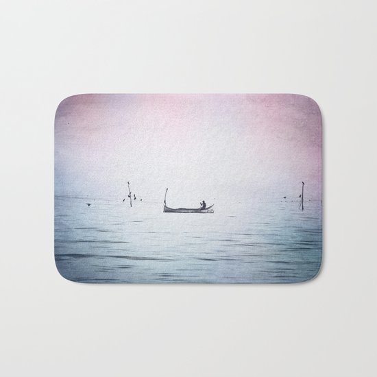 The Lonely Man and The Infinite Sea Color Version Bath Mat
