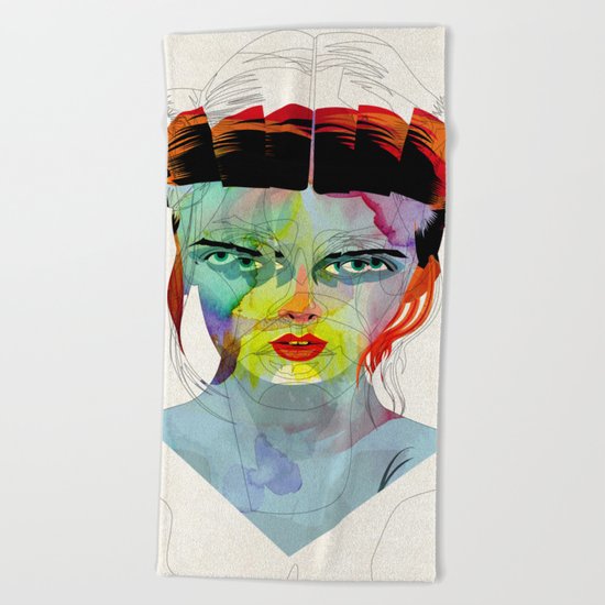 girl_190712 Beach Towel