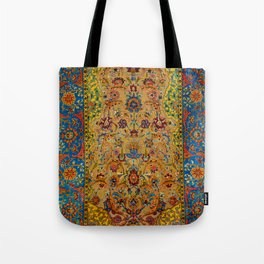 Hereke Vintage Persian Silk Rug Print Tote Bag