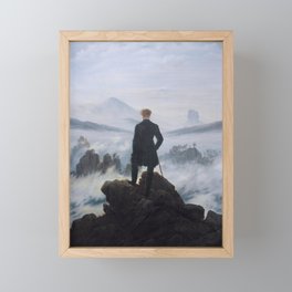 Wanderer above the Sea of Fog Framed Mini Art Print