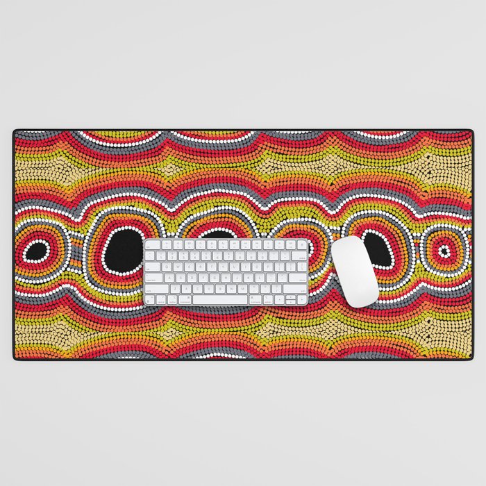 Authentic Aboriginal Art - Seed Pod Desk Mat