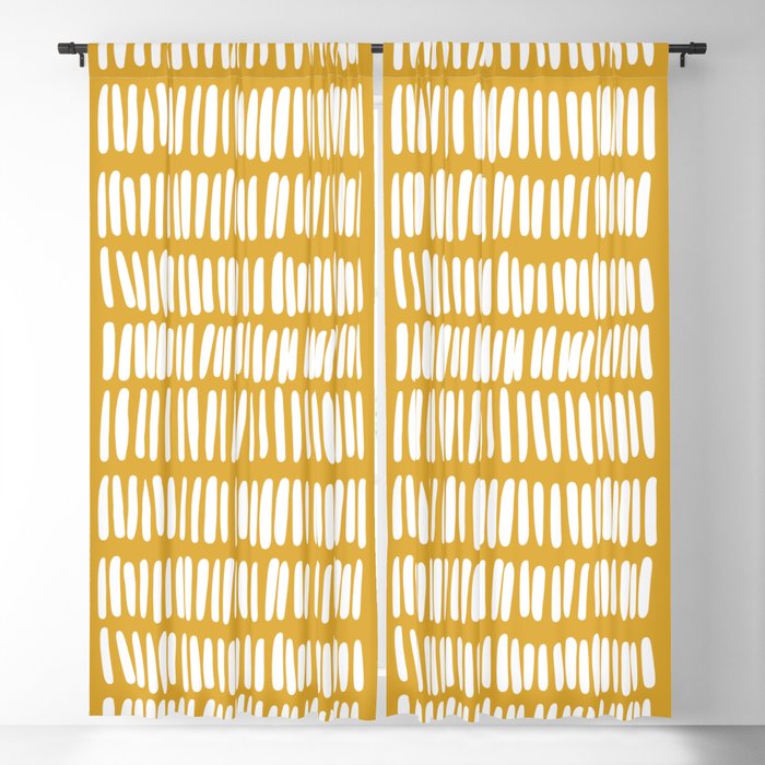 Chubby Lines (Yellow) Blackout Curtain