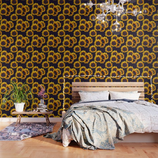 navy blue pattern wallpaper