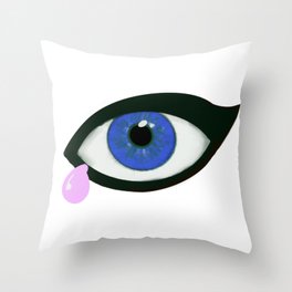 Blue Eye Throw Pillow