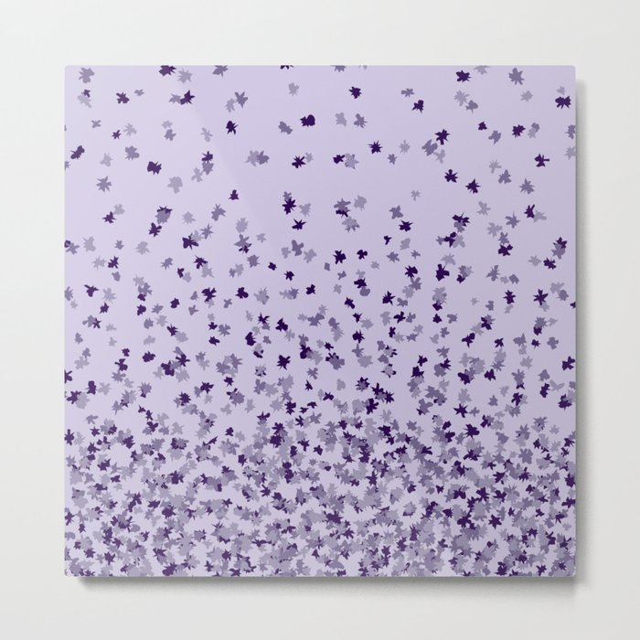 Floating Confetti Dots - Lavender Metal Print