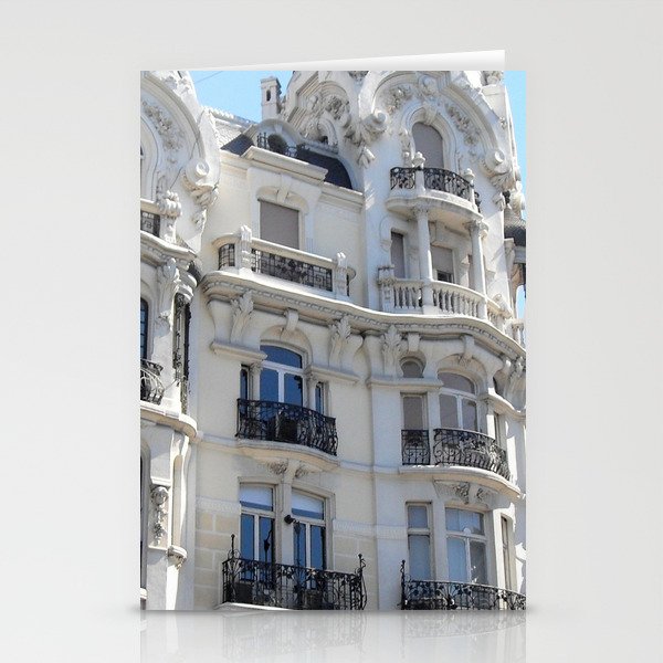 Spain Photography - Fancy White Building In The Sunshine Stationery Cards