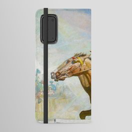 The Horse Race by Newell Convers Wyeth Android Wallet Case