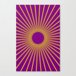 sun with purple background Canvas Print