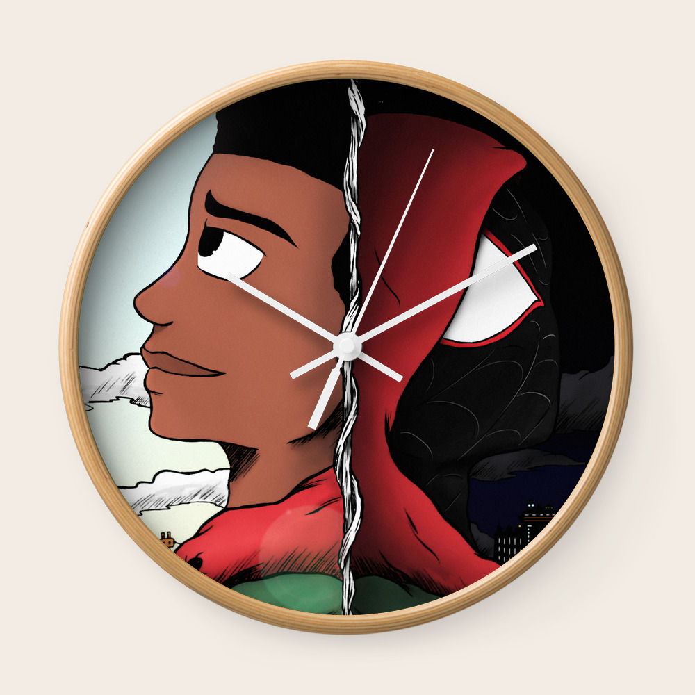 Miles Morales Wall Clock By Wafer Society6