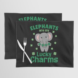 Elephants Are My Lucky Charms St Patrick's Day Placemat