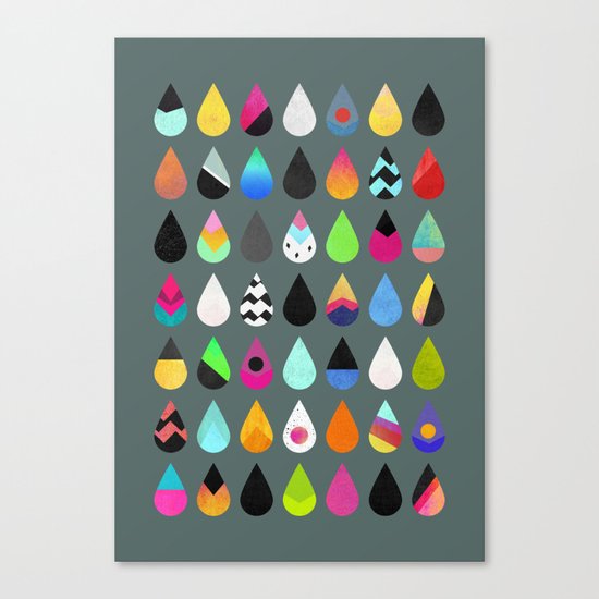 Colorful rain Canvas Print