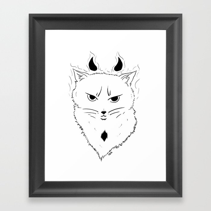 Demon Cat Framed Art Print