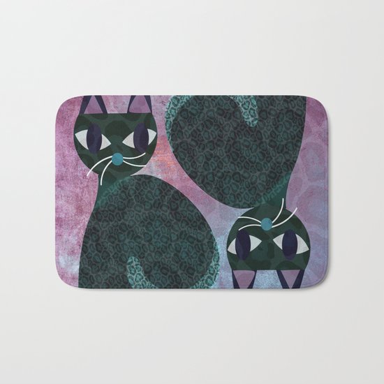 Two Cats Bath Mat
