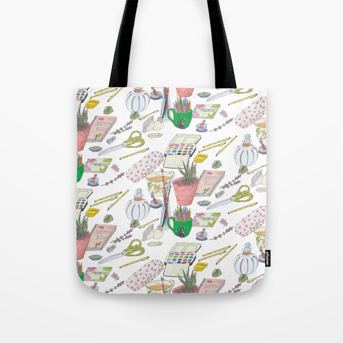 Must have art supplies repeat pattern Tote Bag