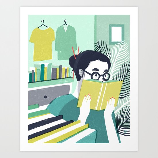 Voracious Reader Art Print