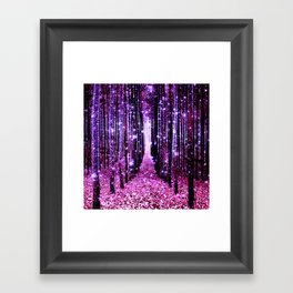 Magical Forest Pink & Purple Framed Art Print
