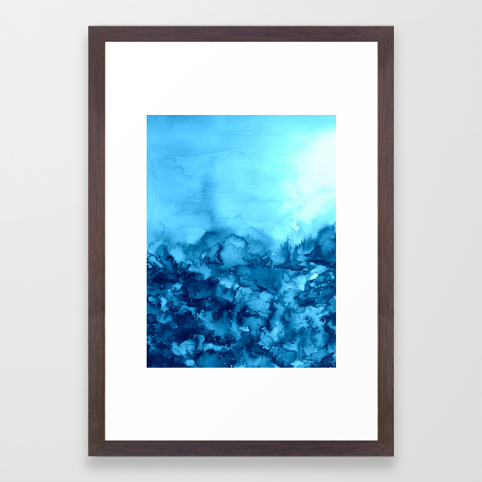 Into Eternity Turquoise Colorful Aqua Blue Watercolor Painting