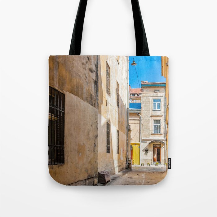 The courtyard of Lviv Tote Bag