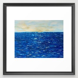 Calming ocean days Framed Art Print
