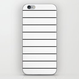 Simple Stripe | Black on White iPhone Skin