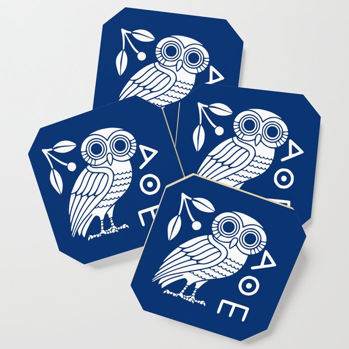 The Owl of Athena Coaster