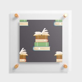 Book of Stacks Seamless Pattern Floating Acrylic Print