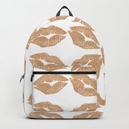 Rose Gold Lips Heart with Lips Backpack