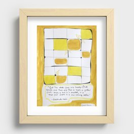 # 1 - A Yellow Color Recessed Framed Print