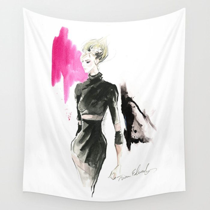 Fashion Model Wall Tapestry