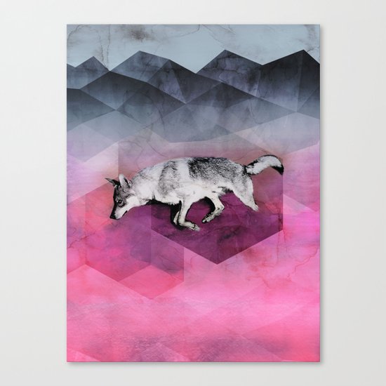 The Wolf Geometry Canvas Print