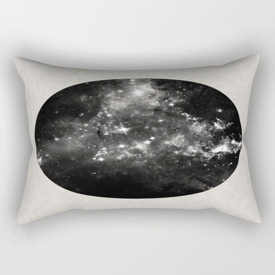 God's Window - Black And White Space Painting Rectangular Pillow