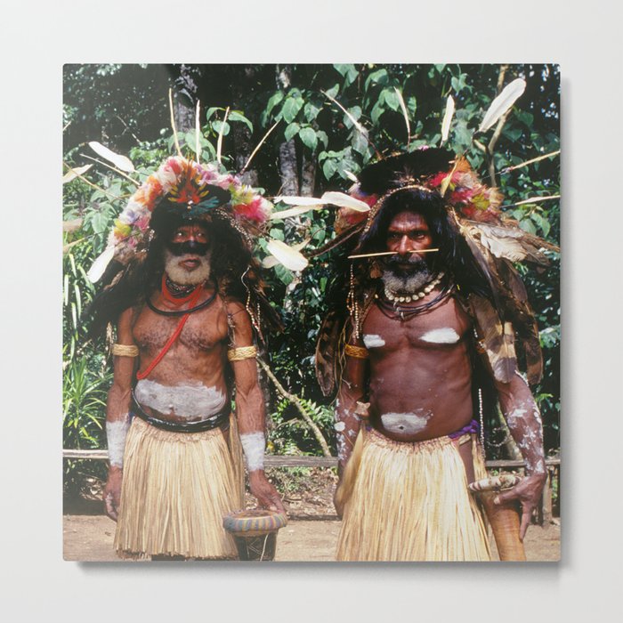 Papua New Guinea Village Sing Sing Authentic Celebration Metal Print