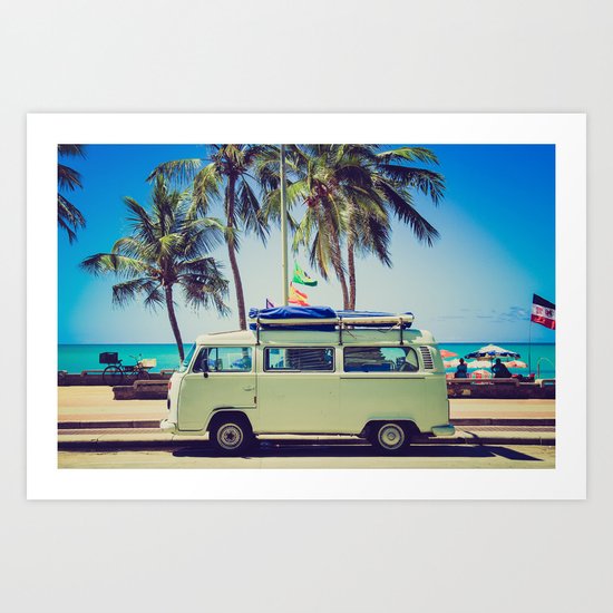 Camper beach 5 Art Print