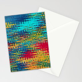 Abstract In Zigzag Waves  Stationery Card