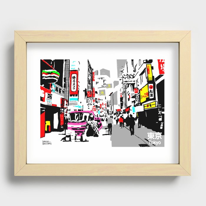 Tokyo by Day - Shibuya Backstreet Recessed Framed Print