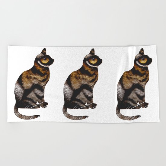 THE TIGER WITHIN Beach Towel