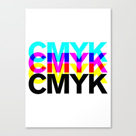 CMYK ON WH Canvas Print