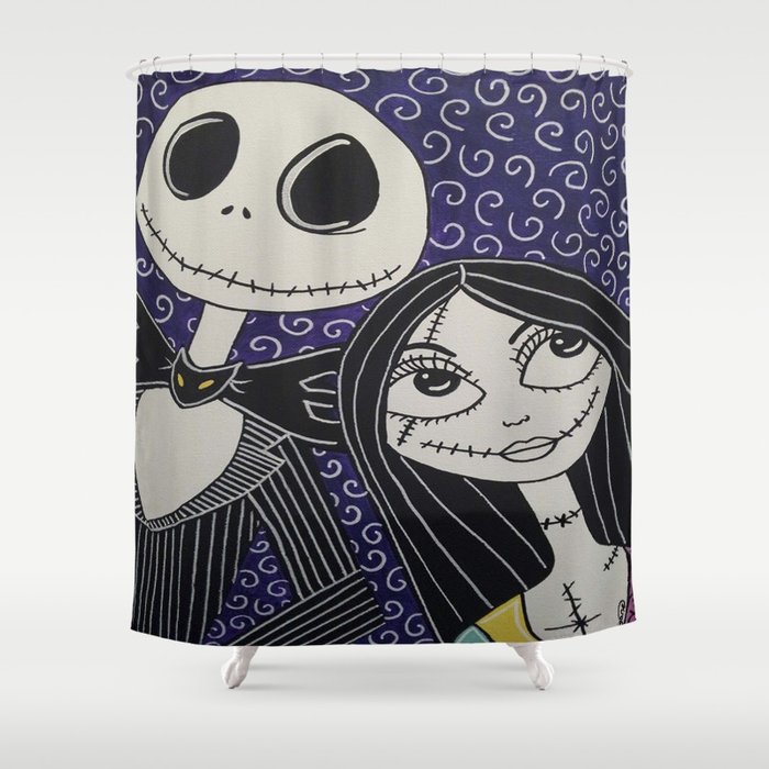 Jack Skellington And Sally Shower Curtain By Kittyog Society6