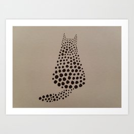 Happy Dots Cat Art Print