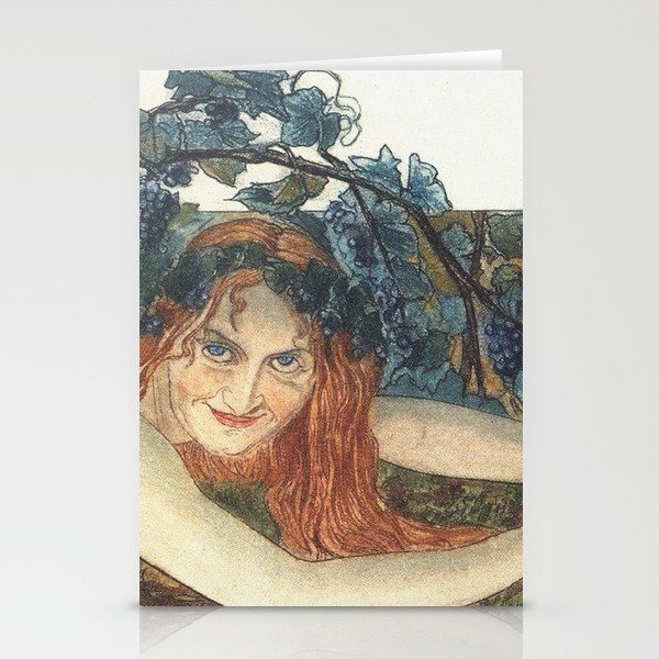  The Wine Of Lovers - Carlos Schwabe Stationery Cards