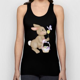 Brown Bunny and Basket Tank Top