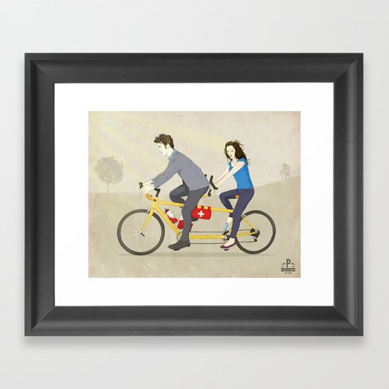 Hop on Spider Monkey Framed Art Print