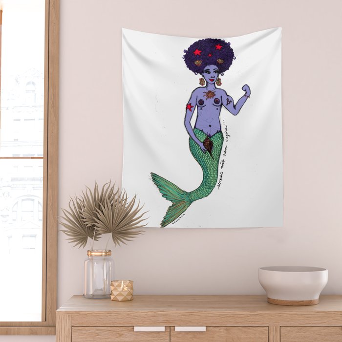 Mermaid best sale wall tapestry