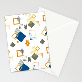 Geometric Pop Art Pattern Stationery Card