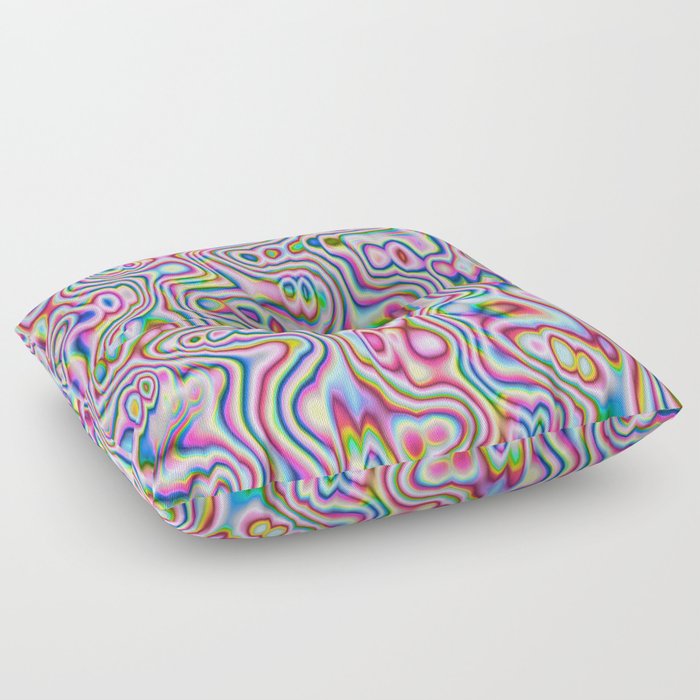 Psychedelic colorful Floor Pillow