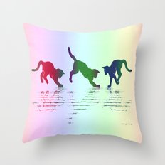 CATS RAINBOW Throw Pillow