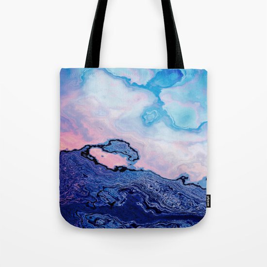 BLUE AND PINK PAINT MIXING Tote Bag