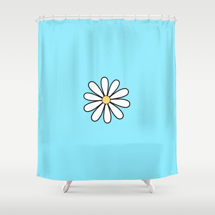 One Blue Daisy Shower Curtain